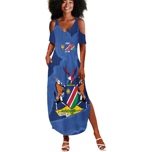 Afro Cricket Namibia Custom Summer Maxi Dress Go Eagles Est 1992 - African Pride