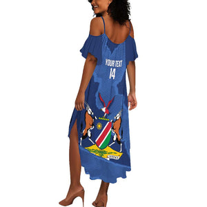 Afro Cricket Namibia Custom Summer Maxi Dress Go Eagles Est 1992 - African Pride