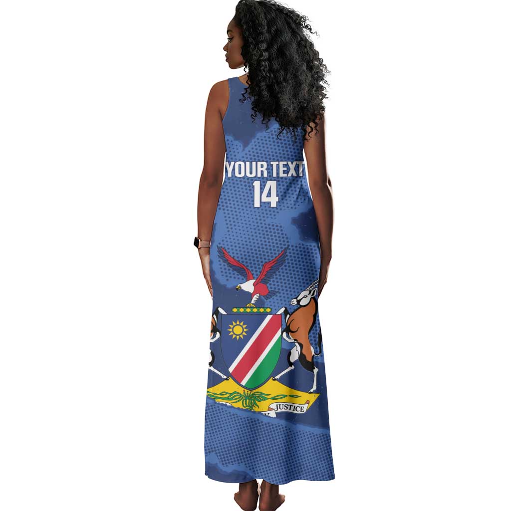 Afro Cricket Namibia Custom Tank Maxi Dress Go Eagles Est 1992 - African Pride