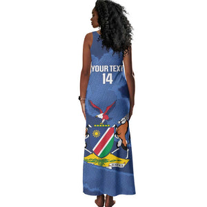 Afro Cricket Namibia Custom Tank Maxi Dress Go Eagles Est 1992 - African Pride