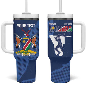 Afro Cricket Namibia Custom Tumbler With Handle Go Eagles Est 1992 - African Pride