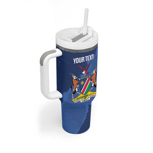 Afro Cricket Namibia Custom Tumbler With Handle Go Eagles Est 1992 - African Pride
