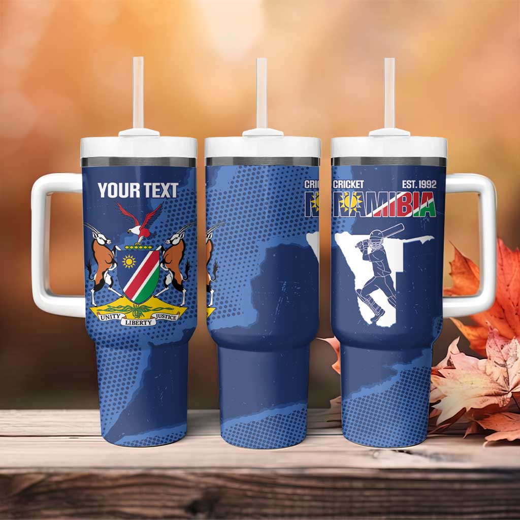 Afro Cricket Namibia Custom Tumbler With Handle Go Eagles Est 1992 - African Pride