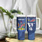 Afro Cricket Namibia Custom Tumbler With Handle Go Eagles Est 1992 - African Pride