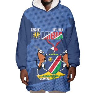 Afro Cricket Namibia Custom Wearable Blanket Hoodie Go Eagles Est 1992 - African Pride