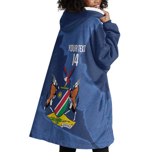 Afro Cricket Namibia Custom Wearable Blanket Hoodie Go Eagles Est 1992 - African Pride