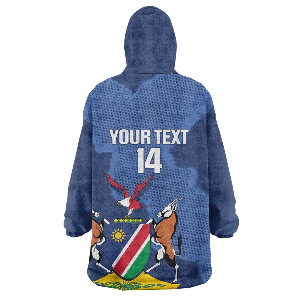 Afro Cricket Namibia Custom Wearable Blanket Hoodie Go Eagles Est 1992 - African Pride