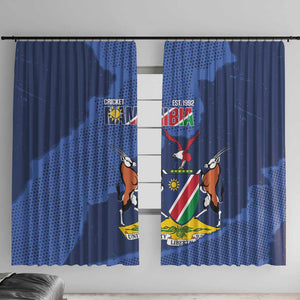 Afro Cricket Namibia Custom Window Curtain Go Eagles Est 1992 - African Pride