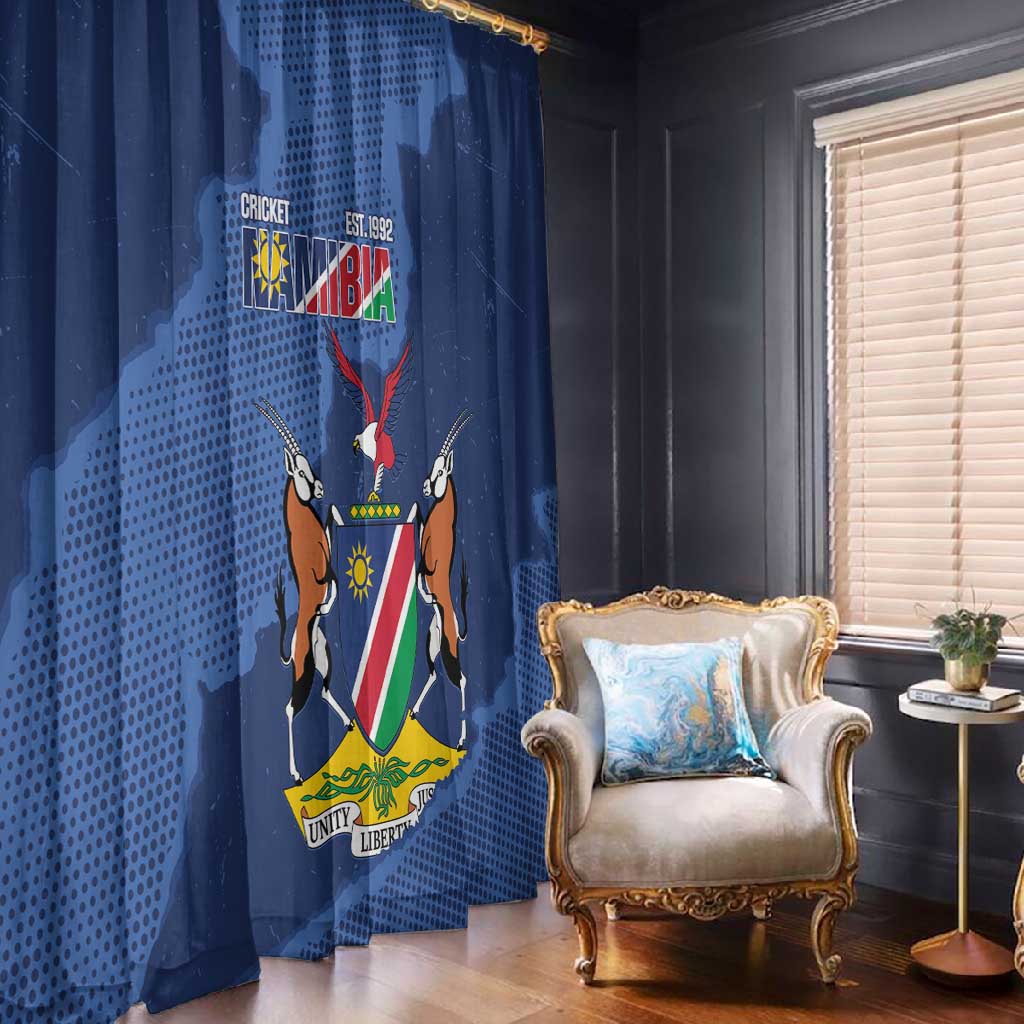 Afro Cricket Namibia Custom Window Curtain Go Eagles Est 1992 - African Pride
