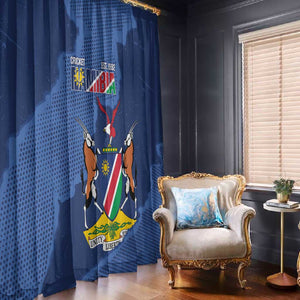 Afro Cricket Namibia Custom Window Curtain Go Eagles Est 1992 - African Pride