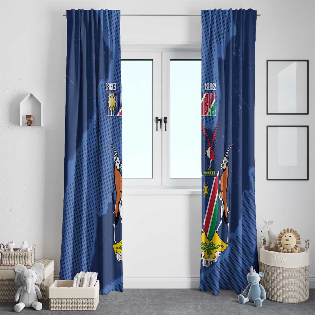Afro Cricket Namibia Custom Window Curtain Go Eagles Est 1992 - African Pride
