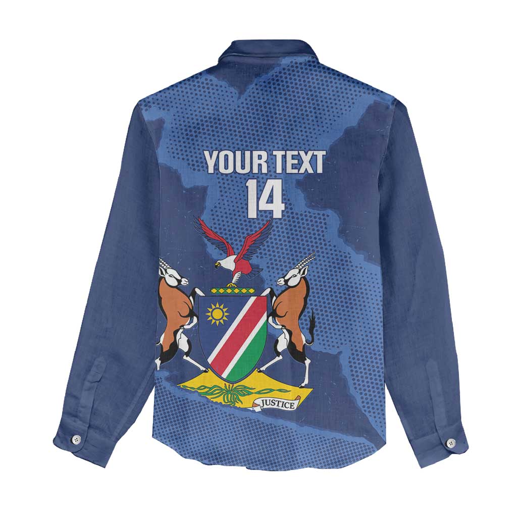 Afro Cricket Namibia Custom Women Casual Shirt Go Eagles Est 1992 - African Pride
