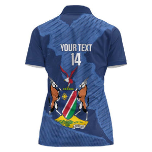 Afro Cricket Namibia Custom Women Polo Shirt Go Eagles Est 1992 - African Pride