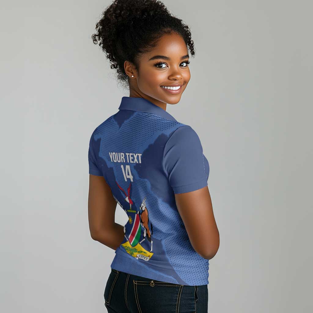 Afro Cricket Namibia Custom Women Polo Shirt Go Eagles Est 1992 - African Pride