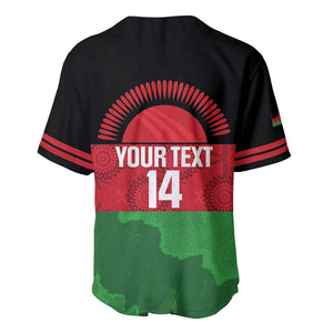 Afro Cricket Malawi Custom Baseball Jersey Go Champions Flag Style - African Pride