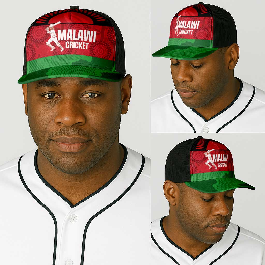 Malawi Cricket Baseball Net Cap Go Champions Flag Style - African Pride