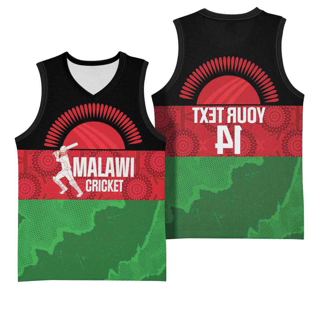 Afro Cricket Malawi Custom Basketball Jersey Go Champions Flag Style - African Pride