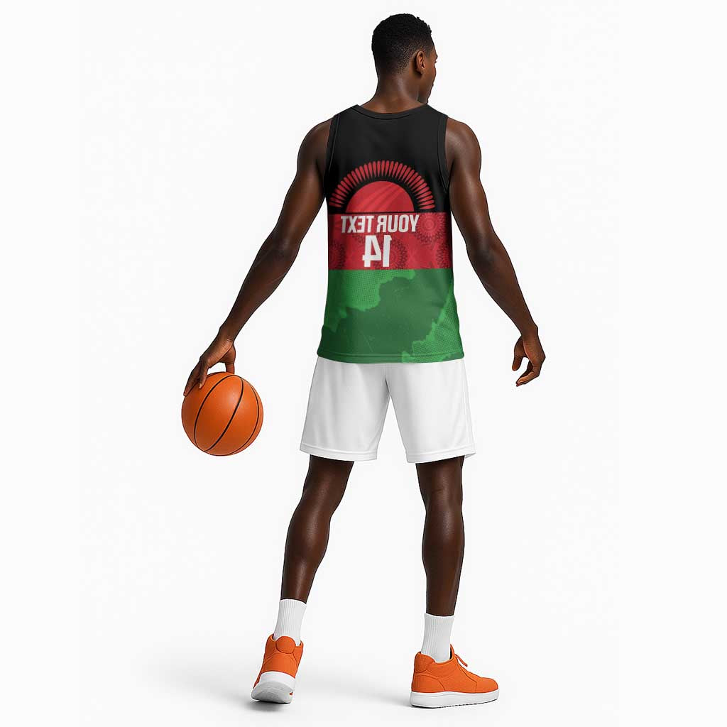 Afro Cricket Malawi Custom Basketball Jersey Go Champions Flag Style - African Pride