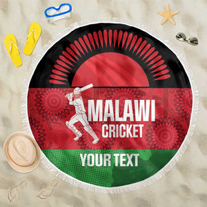 Afro Cricket Malawi Custom Beach Blanket Go Champions Flag Style - African Pride