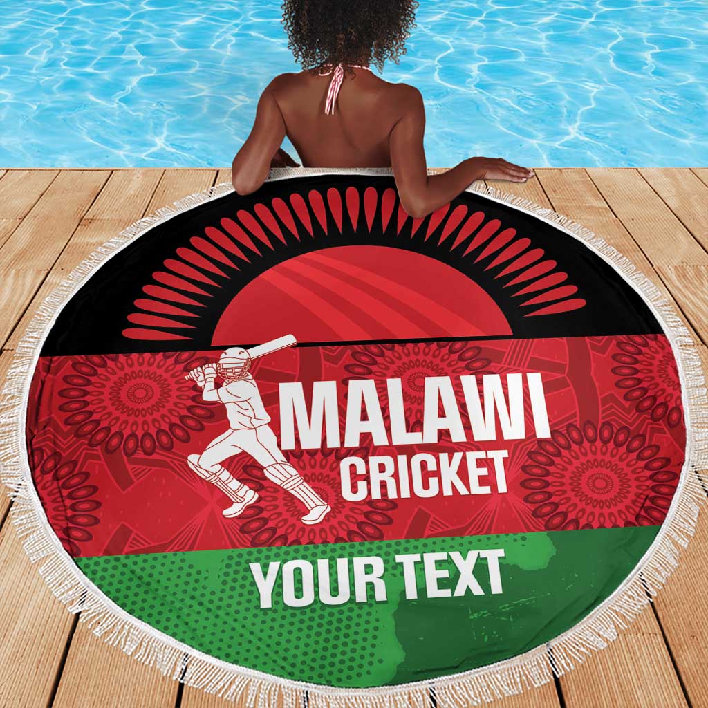 Afro Cricket Malawi Custom Beach Blanket Go Champions Flag Style - African Pride