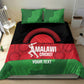 Afro Cricket Malawi Custom Bedding Set Go Champions Flag Style - African Pride
