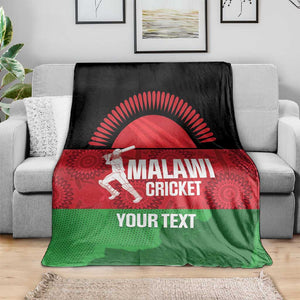 Afro Cricket Malawi Custom Blanket Go Champions Flag Style - African Pride