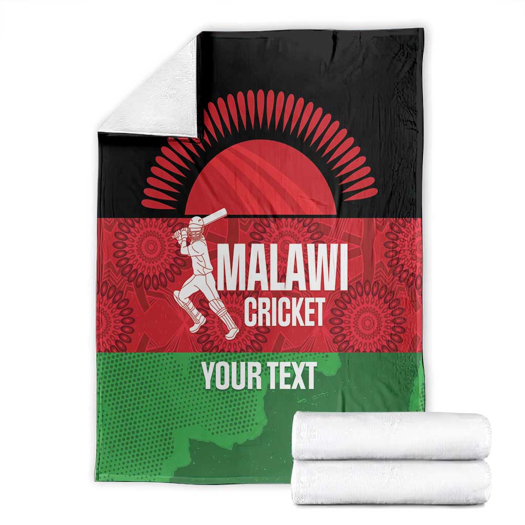 Afro Cricket Malawi Custom Blanket Go Champions Flag Style - African Pride