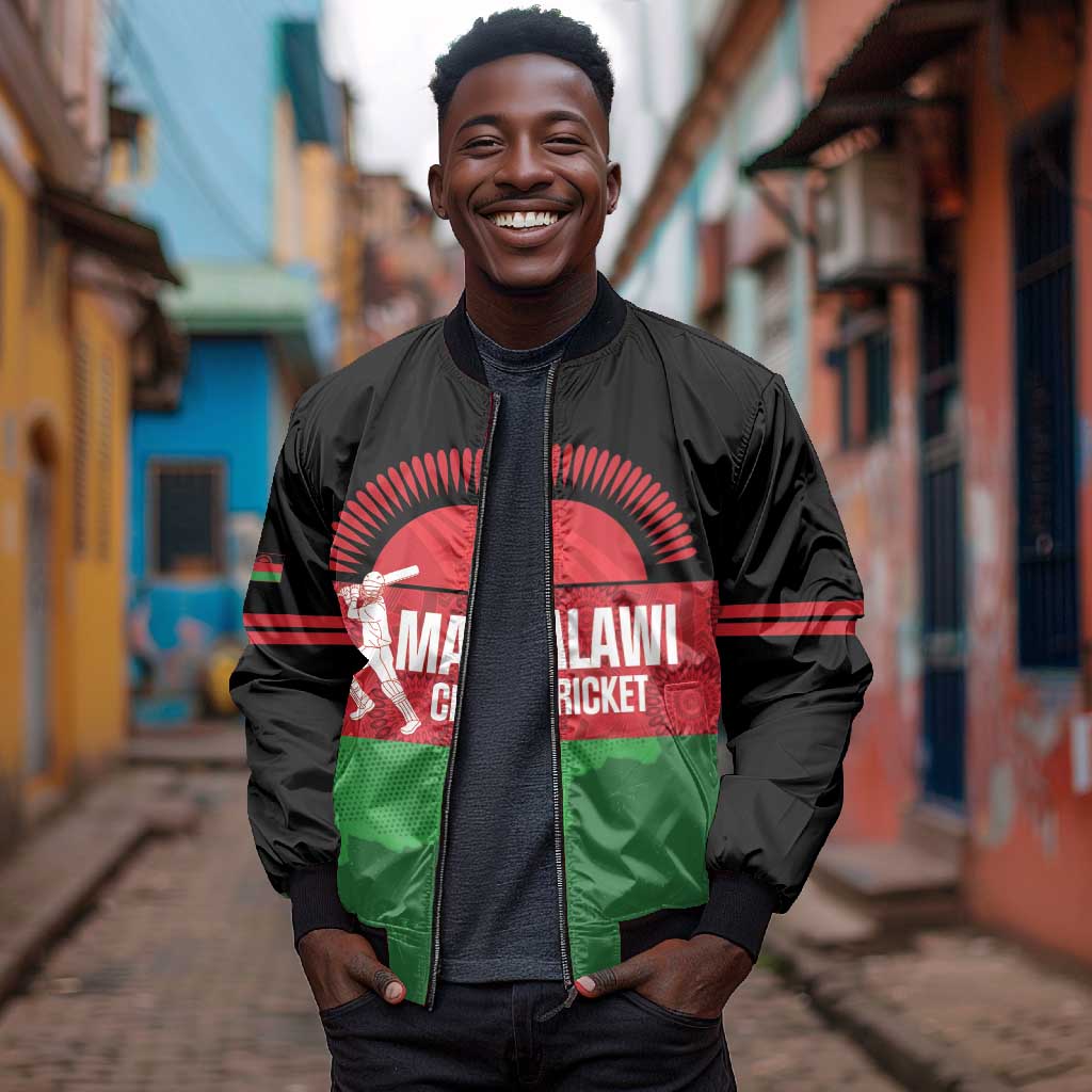 Afro Cricket Malawi Custom Bomber Jacket Go Champions Flag Style - African Pride