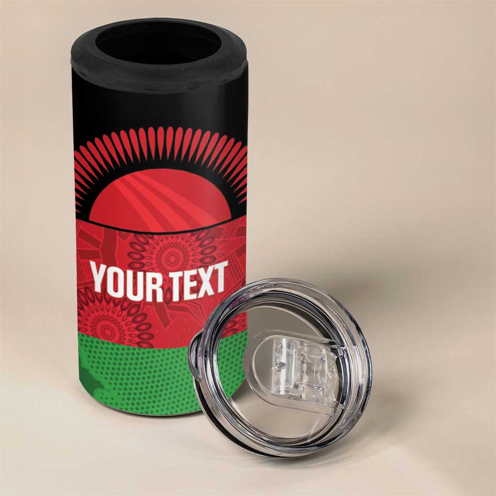 Afro Cricket Malawi Custom 4 in 1 Can Cooler Tumbler Go Champions Flag Style - African Pride