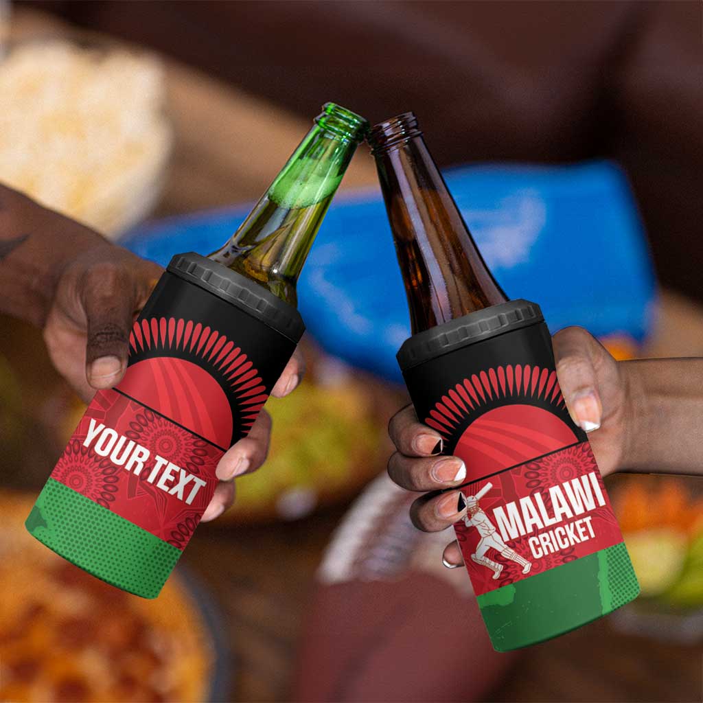Afro Cricket Malawi Custom 4 in 1 Can Cooler Tumbler Go Champions Flag Style - African Pride