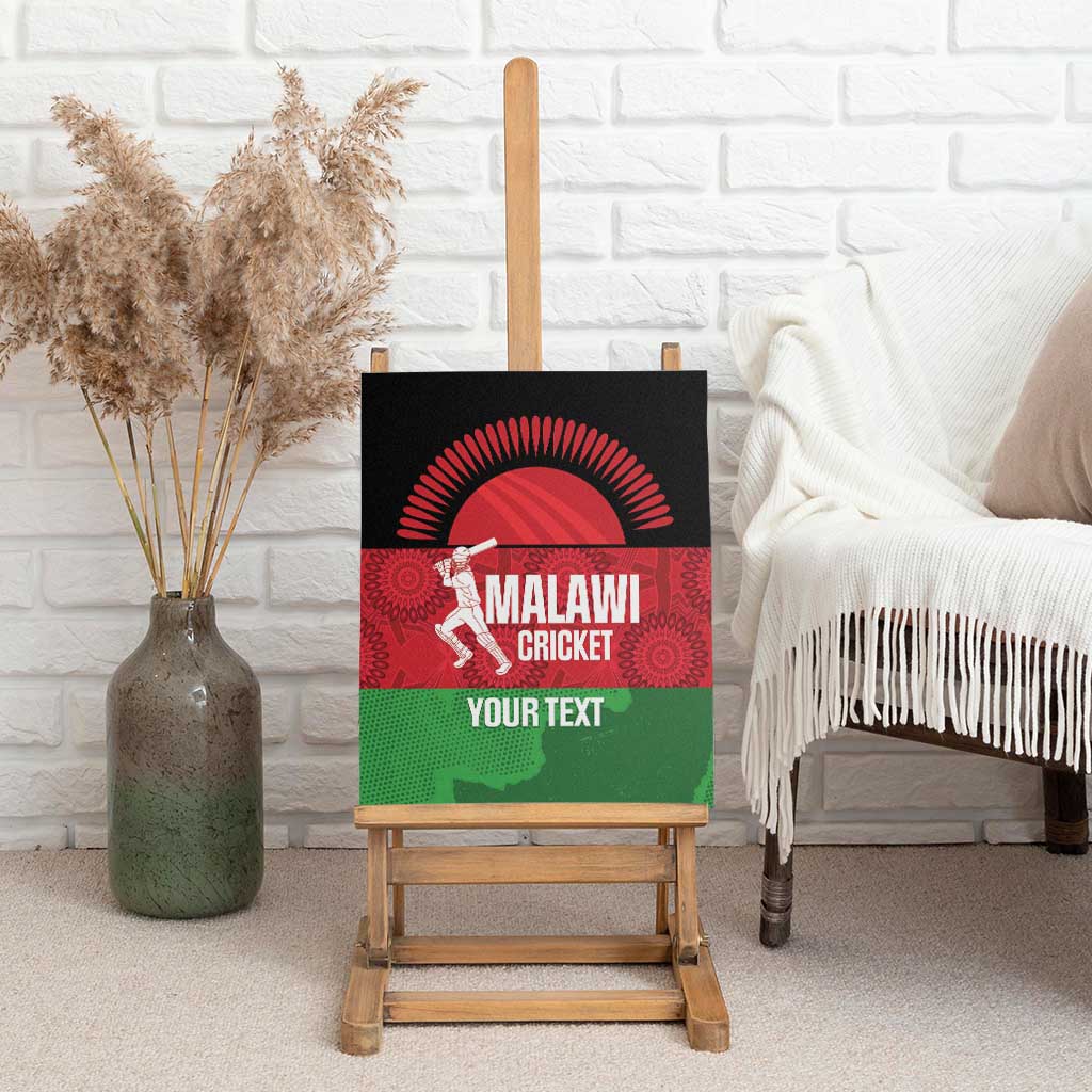 Afro Cricket Malawi Custom Canvas Wall Art Go Champions Flag Style - African Pride