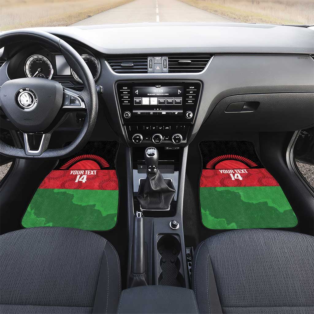 Afro Cricket Malawi Custom Car Mats Go Champions Flag Style - African Pride