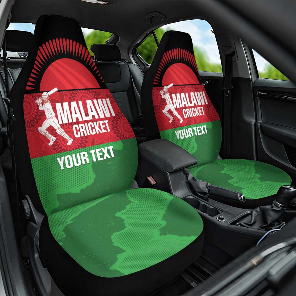Afro Cricket Malawi Custom Car Seat Cover Go Champions Flag Style - African Pride