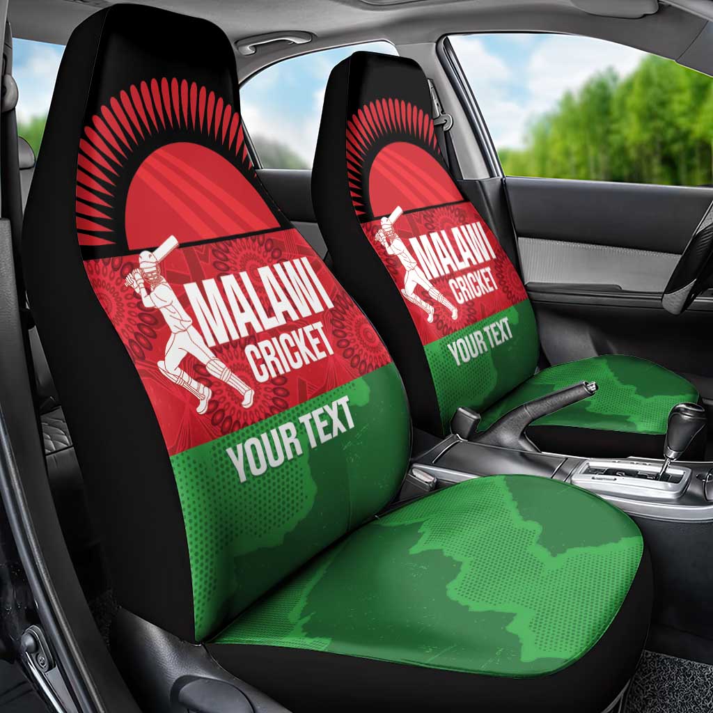 Afro Cricket Malawi Custom Car Seat Cover Go Champions Flag Style - African Pride