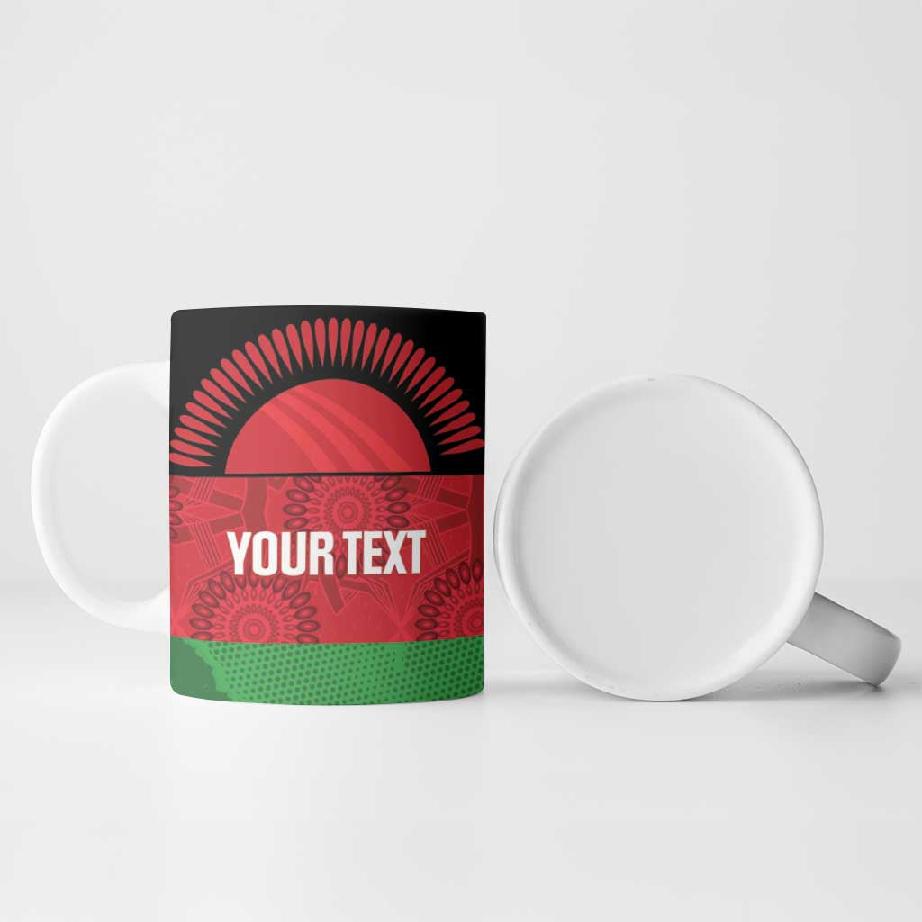 Custom Malawi Cricket Ceramic Mug Go Champions Flag Style
