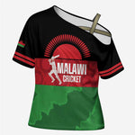 Custom Malawi Cricket Cross Shoulder Shirt Go Champions Flag Style