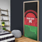 Custom Malawi Cricket Door Cover Go Champions Flag Style