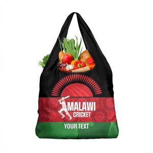 Afro Cricket Malawi Custom Grocery Bag Go Champions Flag Style - African Pride