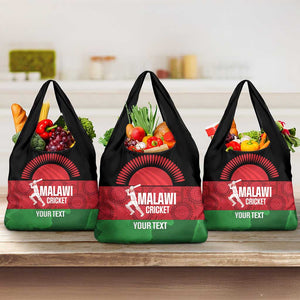 Afro Cricket Malawi Custom Grocery Bag Go Champions Flag Style - African Pride