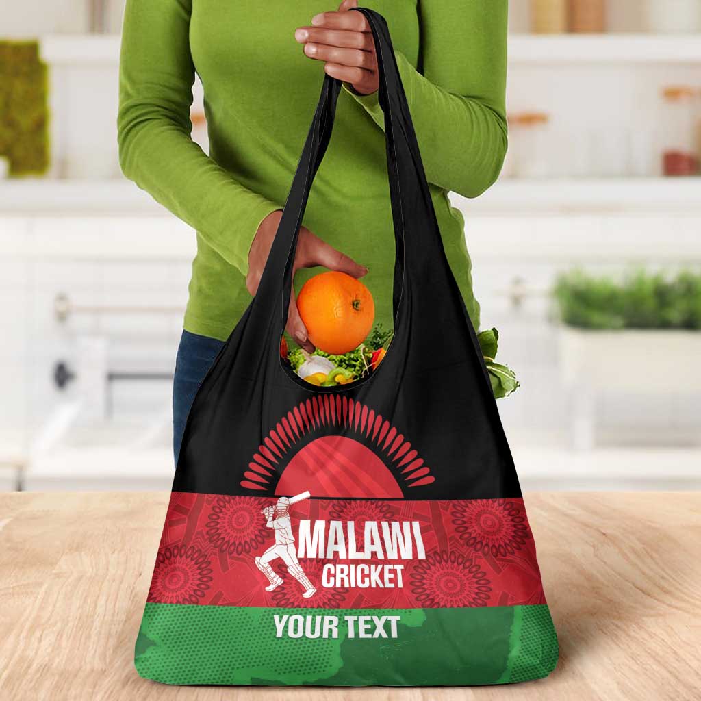 Afro Cricket Malawi Custom Grocery Bag Go Champions Flag Style - African Pride