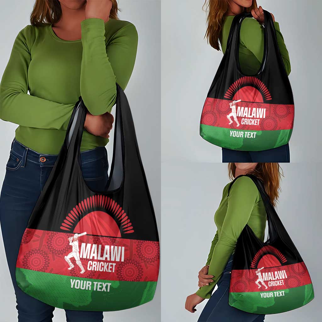 Afro Cricket Malawi Custom Grocery Bag Go Champions Flag Style - African Pride