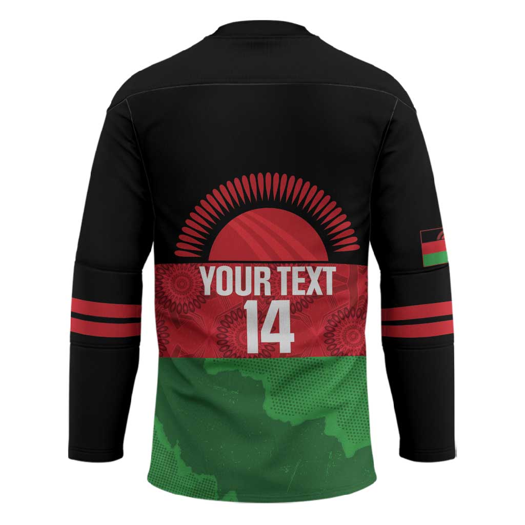 Custom Malawi Cricket Hockey Jersey Go Champions Flag Style