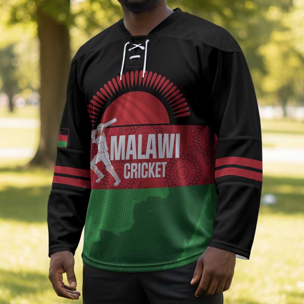 Custom Malawi Cricket Hockey Jersey Go Champions Flag Style