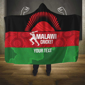 Afro Cricket Malawi Custom Hooded Blanket Go Champions Flag Style - African Pride