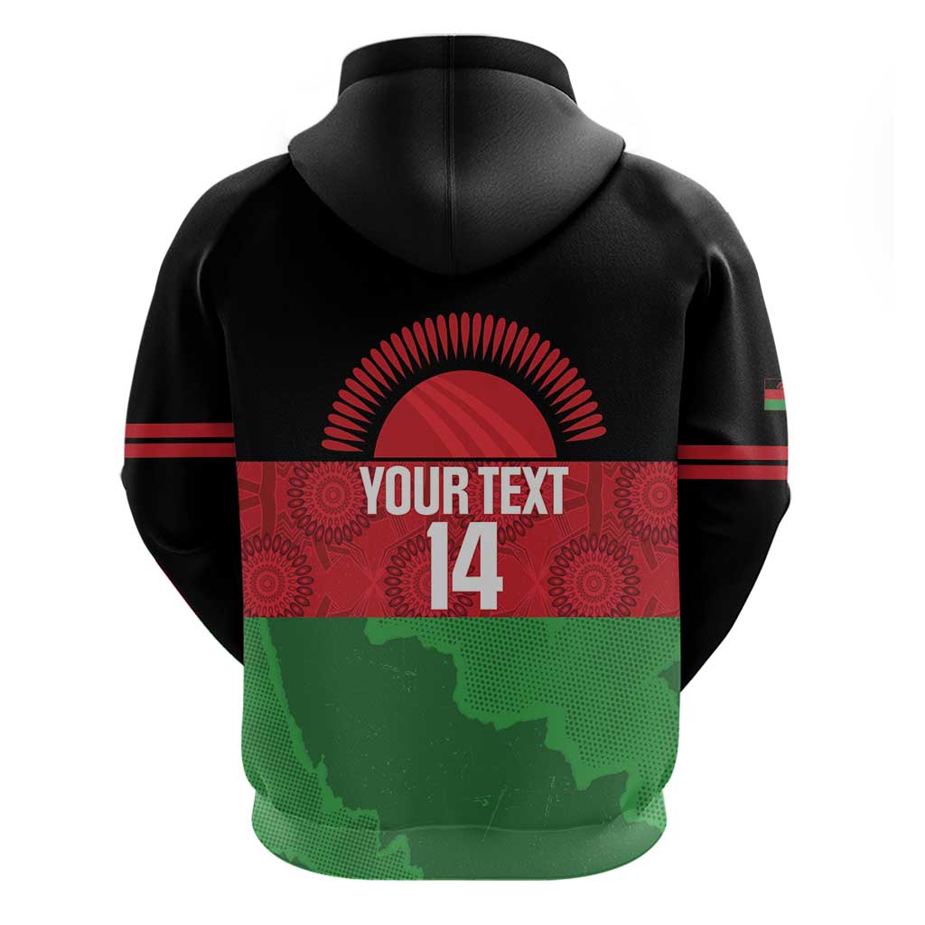 Afro Cricket Malawi Custom Hoodie Go Champions Flag Style - African Pride