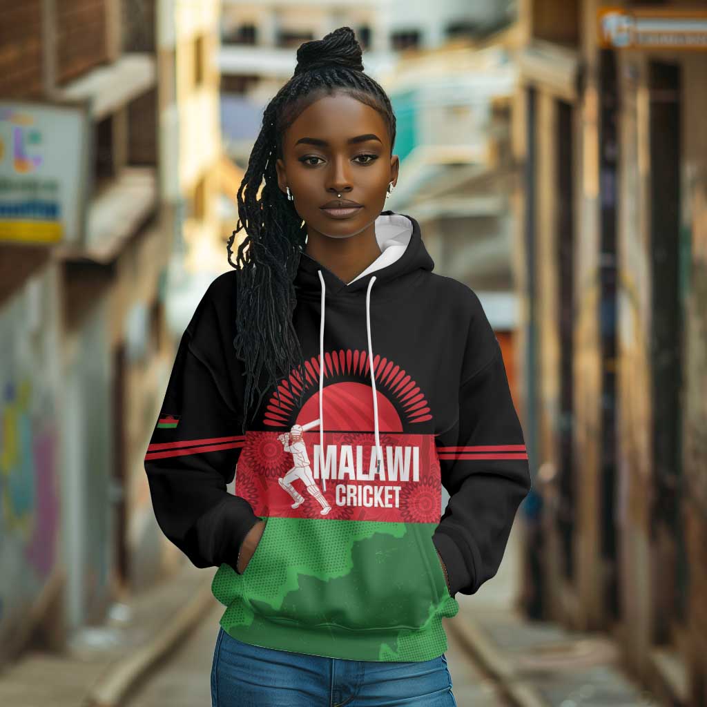 Afro Cricket Malawi Custom Hoodie Go Champions Flag Style - African Pride