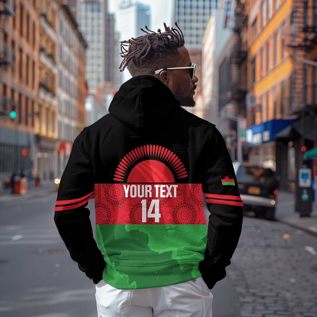 Afro Cricket Malawi Custom Hoodie Go Champions Flag Style - African Pride