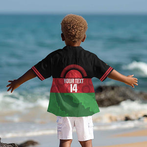 Afro Cricket Malawi Custom Kid Hawaiian Shirt Go Champions Flag Style - African Pride
