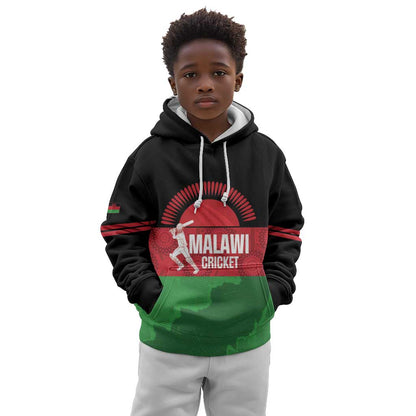 Afro Cricket Malawi Custom Kid Hoodie Go Champions Flag Style - African Pride