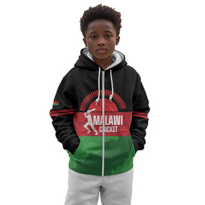 Afro Cricket Malawi Custom Kid Hoodie Go Champions Flag Style - African Pride